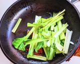 小松菜と豚肉のナンプラー炒め作り方3写真