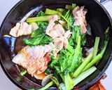 小松菜と豚肉のナンプラー炒め作り方5写真