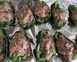 オクラ入りのピーマン肉詰め作り方6写真