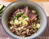 薬味たっぷり＊カツオの冷やしそば作り方5写真