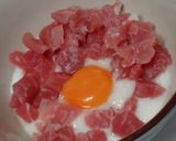 キューブカット生ハムとろろ作り方4写真
