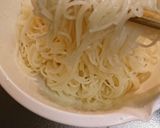 ベーコンとネギの焼き素麺作り方3写真