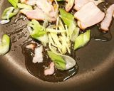 ベーコンとネギの焼き素麺作り方5写真