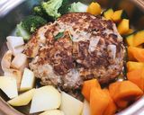 簡単　ハンバーグ　お手軽おっきめ作り方5写真