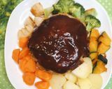 簡単　ハンバーグ　お手軽おっきめ作り方7写真