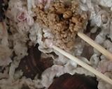 つるむらさきと半白きゅうりの肉炒め作り方5写真