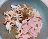 ☆オクラとベーコン、きのこのパスタ☆作り方4写真