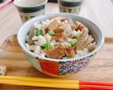 ゴボウ入りらふてぃの炊き込みご飯作り方5写真