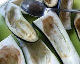 なすびの肉詰め　野菜ソースで作り方2写真