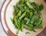レンジで簡単！インゲン・大葉の胡麻和え♪作り方2写真