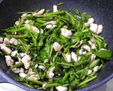 空心菜と鶏肉ともやしの和えそうめん作り方3写真
