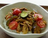 簡単給食 夏の豚丼作り方13写真