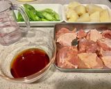 鶏肉とじゃがいもの照り煮作り方1写真