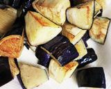 茄子とトマトと卵の塩炒め作り方1写真