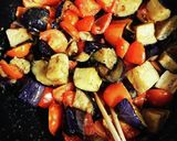 茄子とトマトと卵の塩炒め作り方3写真
