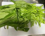 カンクン（空芯菜）とミニトマトと海老炒め作り方1写真