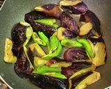 簡単・茄子と万願寺唐辛子の梅肉炒め作り方7写真