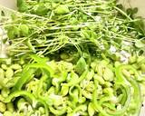 絶品！夏の緑野菜ニンニク炒め♪枝豆&豆苗作り方1写真