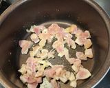 お雑煮のお出汁で甘めのかしわ飯作り方1写真