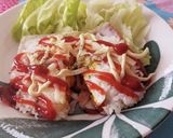 カフェ風ランチ☆ベーコンエッグライス作り方7写真