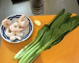 小松菜と海老の中華風炒め作り方1写真