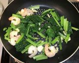 小松菜と海老の中華風炒め作り方4写真
