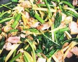 空芯菜(えん菜)のベーコンじゃがいも炒め作り方4写真