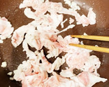 簡単3分！小松菜と豚肉のにんにく醤油炒め作り方3写真