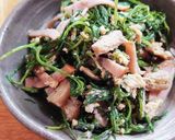 簡単!オカヒジキとハムの炒り卵♪作り方10写真
