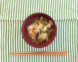 めっこご飯できりたんぽ風汁物作り方4写真