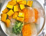 【離乳食中期】レンジで野菜スープ&野菜作り方2写真