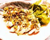 レンジで簡単　蒸し鶏ネギだく香味ダレ作り方4写真