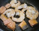 銀鮭と海老とブロッコリーのレモン蒸し焼き作り方3写真