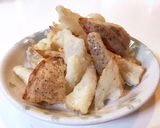 蓮根の山椒塩揚げ焼き作り方3写真
