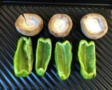 ピーマンと椎茸のカレーマヨグリル＊作り方1写真