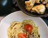 パリッ鶏…しめじとトマトのパスタ作り方9写真