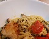 パリッ鶏…しめじとトマトのパスタ作り方10写真