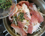 節約おかずレシピ！豚肉ともやしの重ね煮作り方3写真