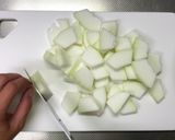 つるんと美味しい夕顔のシンプル煮物作り方4写真