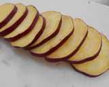 【給食】さつまいもチップス作り方1写真