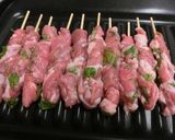 魚焼きグリルで8分☆豚こまで梅しそ串焼き作り方3写真