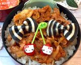 文月29 豚キムチ丼弁当作り方2写真