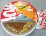 カップ麺で冷やしキツネうどん作り方1写真