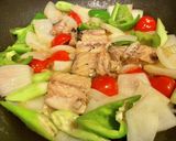 さばと夏野菜のバターポン酢炒め作り方3写真