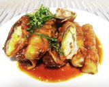 超簡単！ナスの肉巻き 黄金の味炒め！！作り方7写真