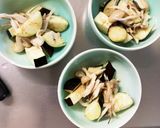 豚こまさっぱり梅の照り煮味麻婆豆腐茄子作り方12写真