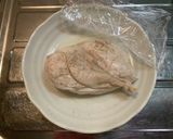 レンチン蒸し鶏作り方6写真