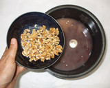 胡桃あずきおこわ♪簡単もち米炊飯器作り方3写真