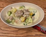 野菜たっぷり☆鶏モモのクリーム煮作り方7写真