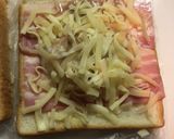 簡単温泉卵ベーコンチーズトースト作り方2写真